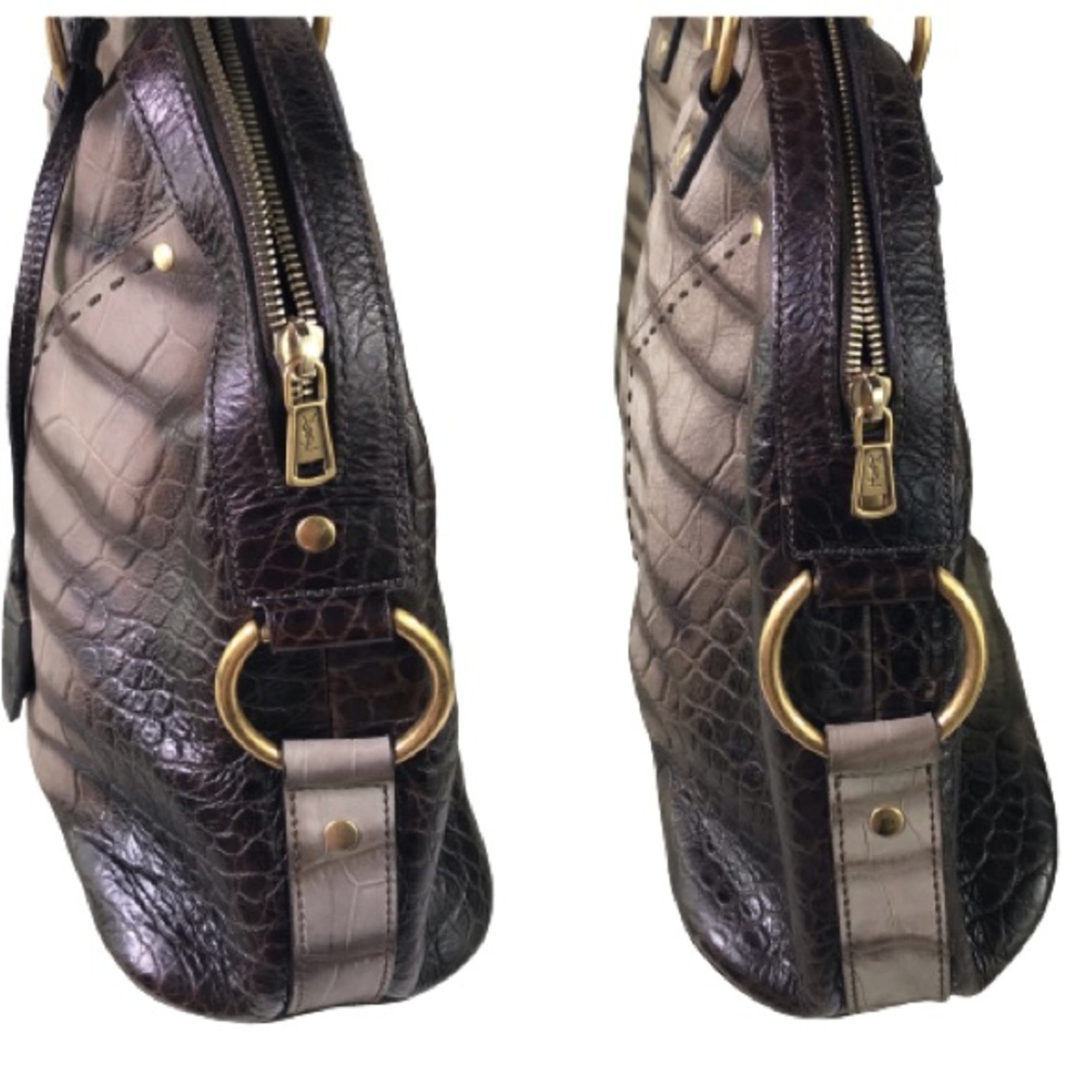 💎 RARE 💎 YSL MUSE TOTE LEATHER STATEMENT BAG EMBOSSED - Picture 5 of 16